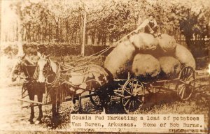 Van Buren Arkansas Cousin Fud Giant Potato Real Photo Vintage Postcard KK578