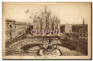 Postcard Old Milan Duomo