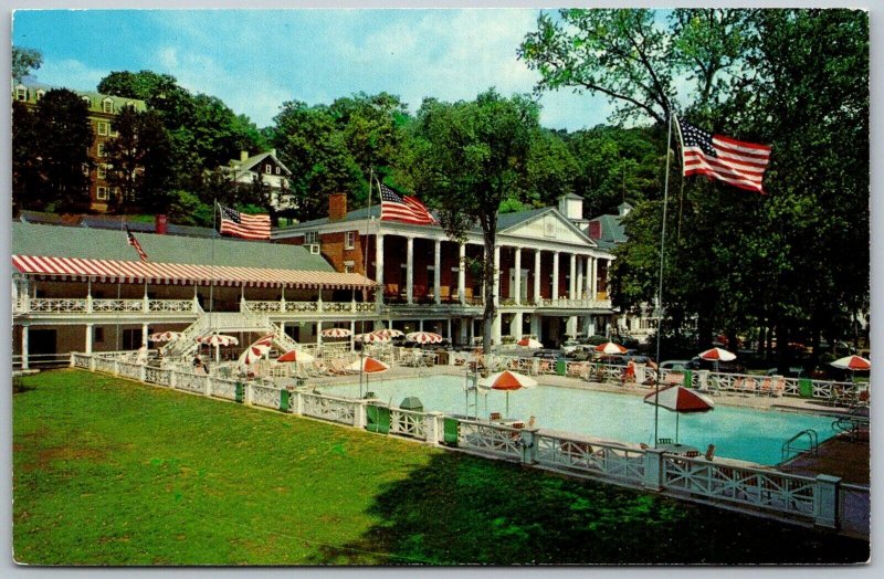 Bedford Pennsylvania 1970s Postcard Bedford Springs Hotel Swimming Pool