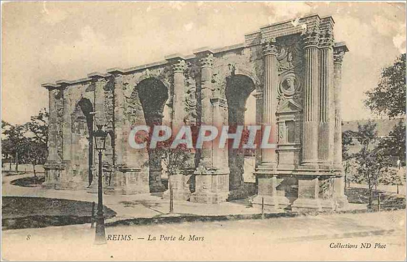 Old Postcard REIMS - The Mars Gate