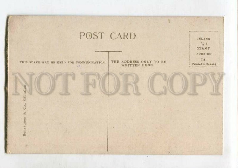 3144662 GIBRALTAR Commercial Mole & Galleries Vintage postcard