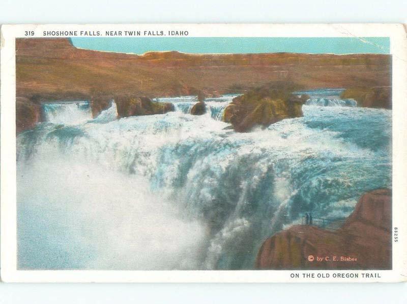 W-Border WATERFALL SCENE Twin Falls Idaho ID E4606