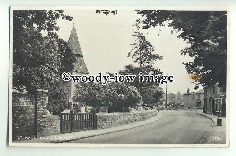 cu2054 - St.Mary's Church from the Road, in Bexley, Kent - Postcard