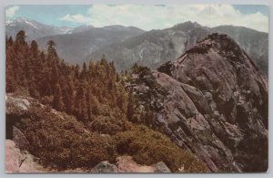 State View~California~Sequoia National Park~El Morro Rock~Vintage Postcard
