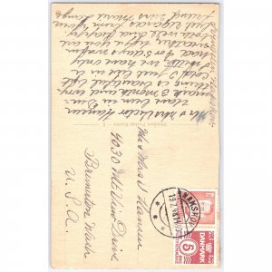 Postcard Roskilde Domkirke Denmark Church Architecture 1937