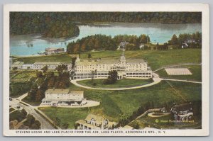 Hotel~Air View Stevens House Lake Placid Adirondack Mts~Vintage Postcard