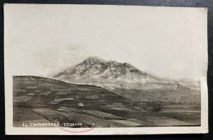 Mint Ecuador Real Picture Postcard RPPC Chimborazo Volcano View