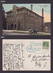 Postcard, United States, Akron OH, YMCA Building