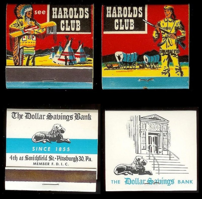 FULL UNSTRUCK MATCHBOOK Collection (32) all different from 1930s to 1950s