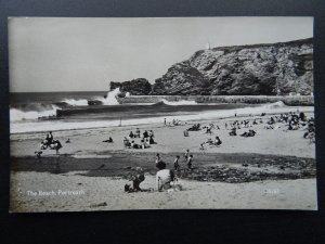 Cornwall PORTREATH BEACH showing The Pepper Pot c1962 RP Postcard by Overview