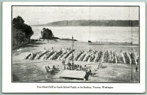 Free Hand Drill at Stadium Tacoma WA Washington UNP DB Postcard H13