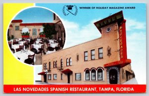 Tampa Florida~Las Novedades Spanish Restaurant~Dining Area Inset~Vintage PC