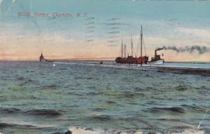 Lake Ontario Harbor Entrance - Charlotte, Rochester, New York - pm 1912 - DB