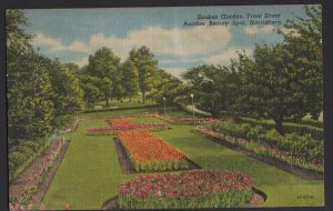 Pennsylvania HARRISBURG Sunken Garden, Front Street Dist by J.B. Hoffman ~ Linen