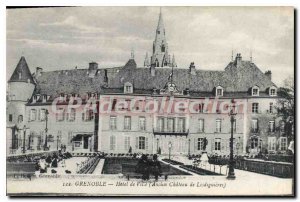 Old Postcard Grenoble Hotel De Ville castle of Lesdiguieres