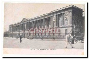 Paris (1) Old Postcard Colonnade of the Louvre