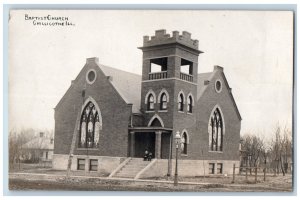 Chillicothe Illinois IL Postcard Baptist Church c1910 Unposted RPPC Photo