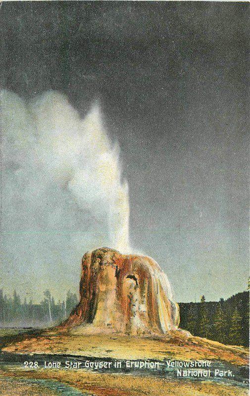 Lone Star Geyser C-1910 Yellowstone Wyoming Eruption Scheuber Drug 2319 