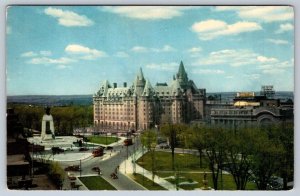 Chateau Laurier, Confederation Square, War Memorial, Ottawa Ontario Postcard #3