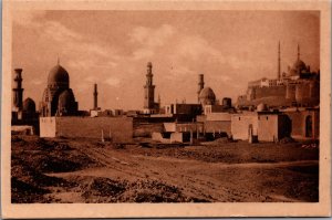 Egypt Cairo The Tombs of the Mamelouks and the Citadelle Vintage Postcard C010