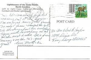 Lighthouses of the Outer Banks North Carolina Postcard PCBT8-52921