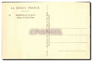 Old Postcard Marseille Bouches du Rhone Abbaye de Saint Victor