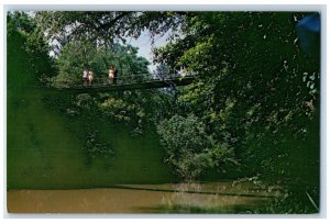 Tishomingo Mississippi MS Postcard Swinging Bridge Tishomingo State Park c1960