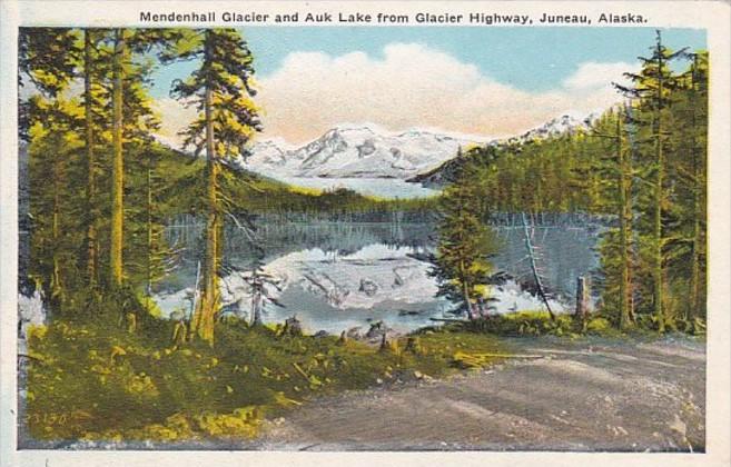 Alaska Juneau Mendenhall Glacier & Auk Lake From Glacier Highway