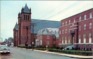 St Patricks Rectory Parish School Church Nashua NH New Hampshire RPPC Postcard 