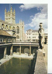 Somerset Postcard - Bath Abbey and The Great Roman Bath - Ref TZ9056