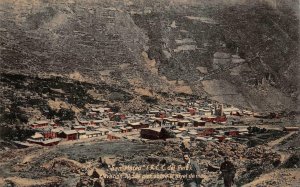 SAN MATEO FCC DEL PERU AERIAL VIEW TRAIN RAILROAD POSTCARD (c. 1910)