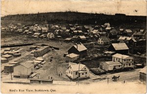 PC CANADA, QUEBEC, SCOTSTOWN, BIRD'S EYE VIEW, Vintage Postcard (b45746)