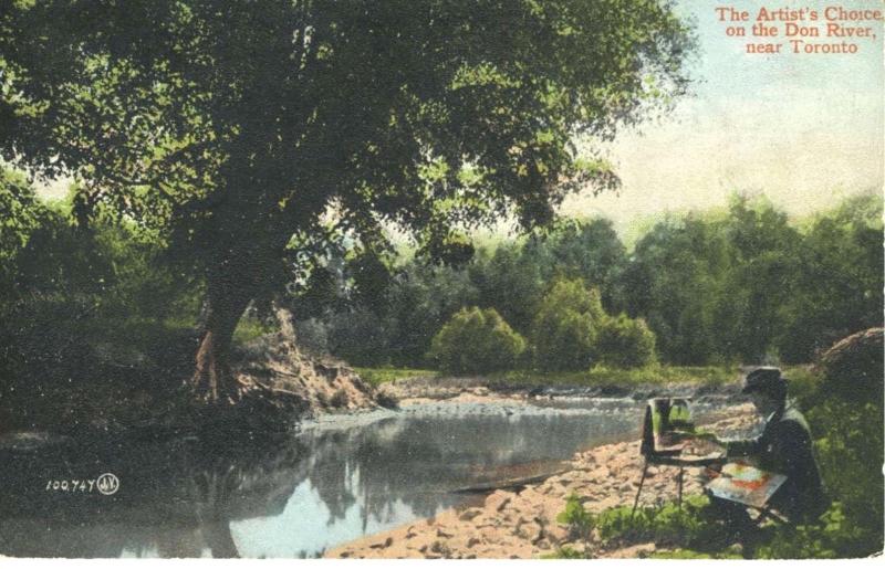 The Artist's Choice on Don River near Toronto Ontario ON Painter Postcard E13