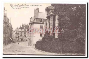 Besancon Old Postcard Square archaeological and St John (ancient remains of R...