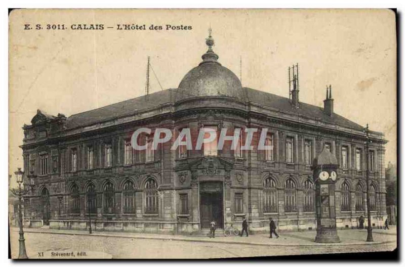 Old Postcard Calais Hotel Post