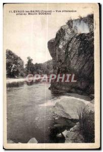 Old Postcard Evaux Les Bains (Creuse) Picturesque view taken Moulin Bodeau