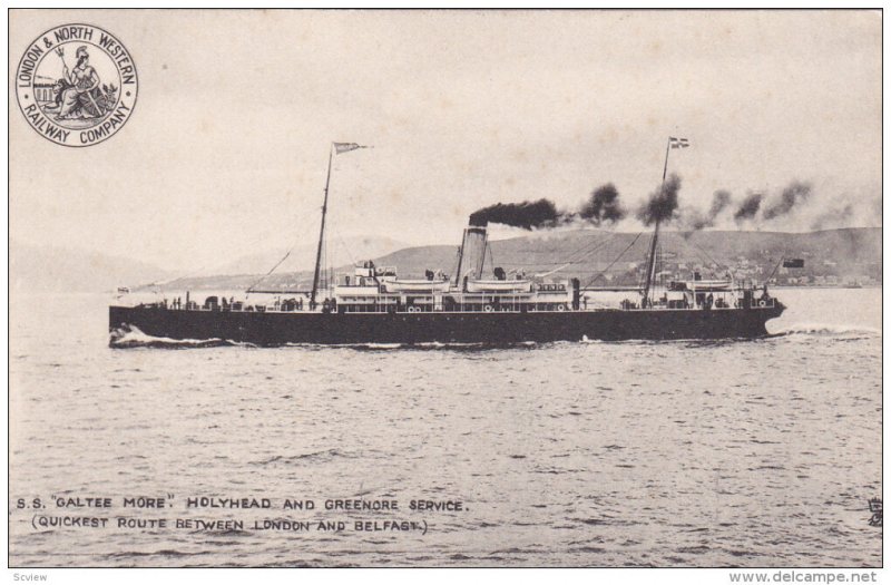 S.S. Galtee More , Holyhead & Greenore Service , 00-10s ; TUCK