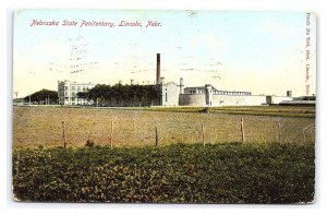 Postcard Nebraska State Penitentary Lincoln Nebr. Nebraska c1908 Postmark