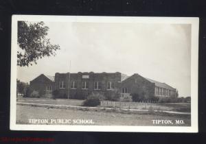 RPPC TIPTON MISSOURI TIPTON PUBLIC SCHOOL VINTAGE REAL PHOTO POSTCARD MO.