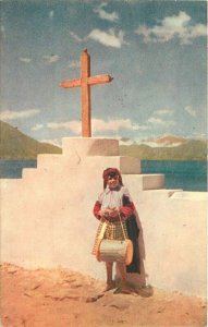 Artist impression Central America Native Girl Guatemala Postcard Cross 20-1865