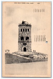 1945 High Rock Tower Building Historic Lynn Massachusetts MA Posted Postcard