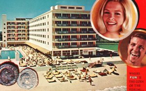 Vintage Postcard The Twelve Caesars on the Ocean Resort Miami Beach Florida FL