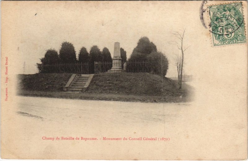 CPA Champ de Bataille de BAPAUME-Monument du Conseil Général (45677)