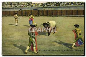 Old Postcard Bullfight Bullfight Preparation for bandrilles