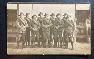 Mint Australia Real Photo Postcard RPPC WW1 Australian Soldiers Infantry