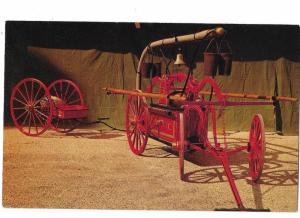 Old Hand-Drawn Fire Fighting Water Hand Pumper Hose Cart Attached Built in 1866
