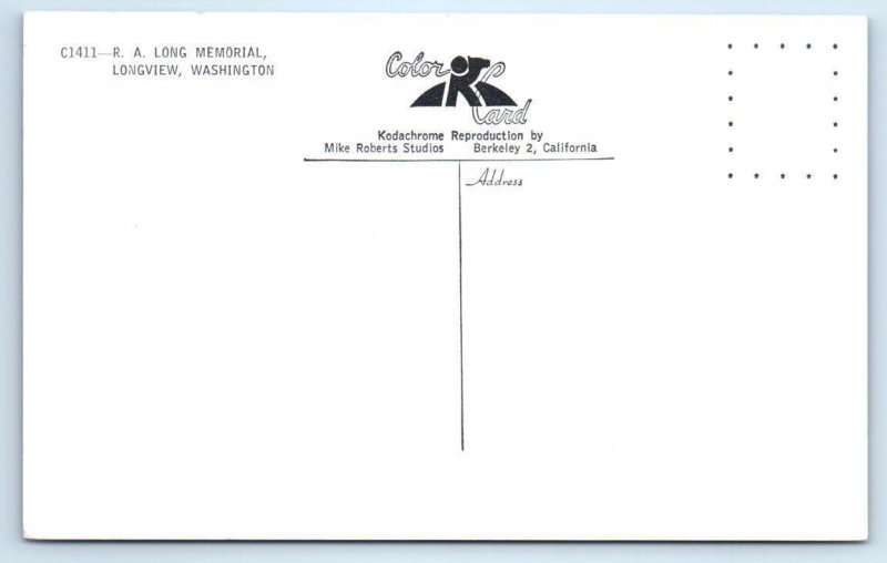 LONGVIEW, WA Washington ~ Roadside HOTEL MONTICELLO & Memorial c1940s Postcard