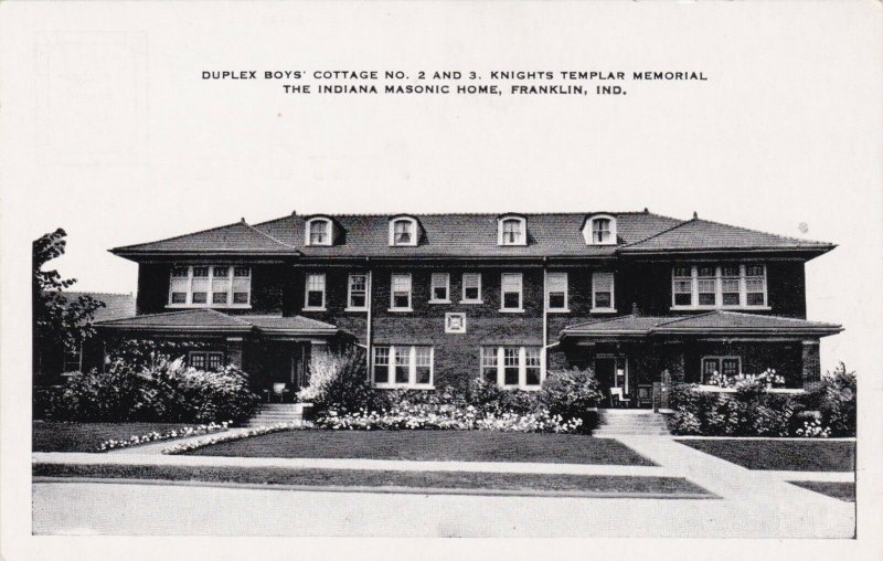 Indiana Franklin Boys' Cottage # 2 & 3  Indiana Masonic Home sk3543