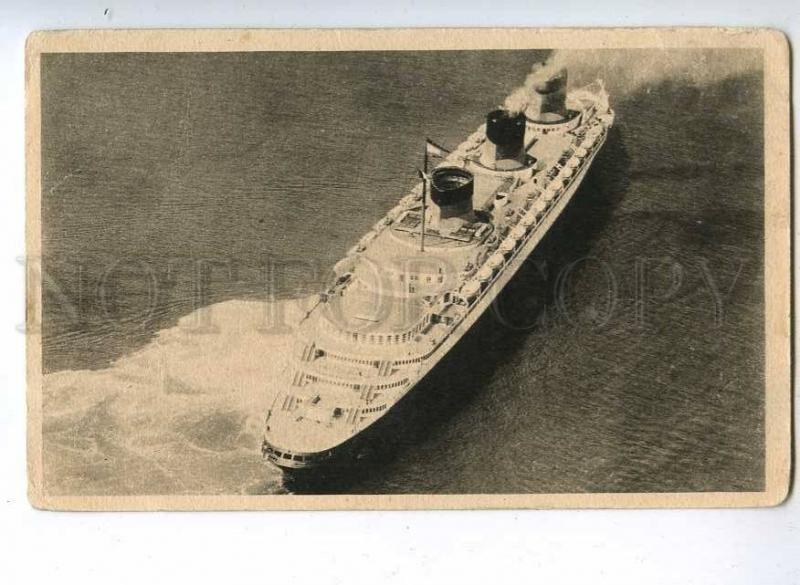 190538 TRANSATLANTIQUE FRENCH LINE ship NORMANDIE avant-garde