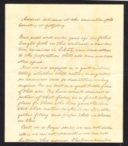 Gettysburg Address with envelope - Lincoln National Life Insurance Co